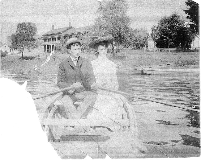 Henry McKnight and sister Barbara on Walled Lake