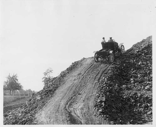 1909 Packard 30 Model UB on testing hill