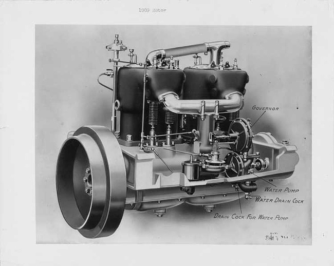 1909 Packard 30 Model UB engine diagram