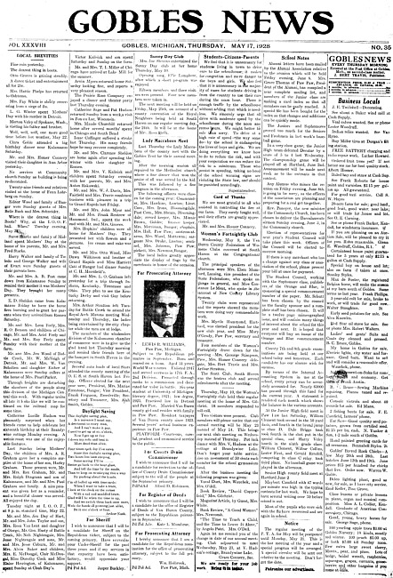 Gobles news. Vol. 38 no. 35 (1928 May 17)