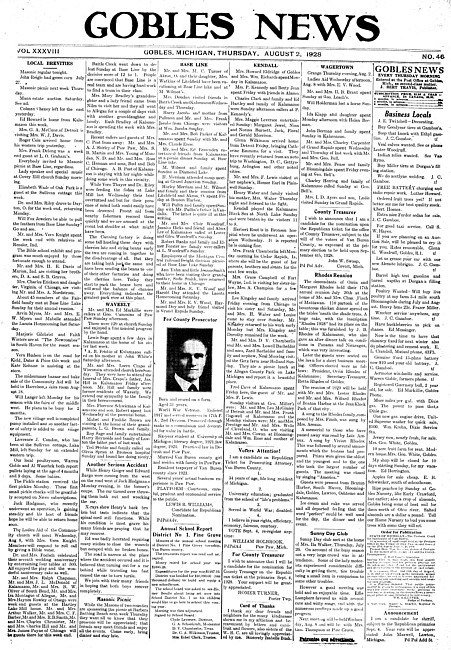 Gobles news. Vol. 38 no. 46 (1928 August 2)