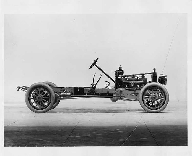 1912 Packard 6 stripped chassis, right side view