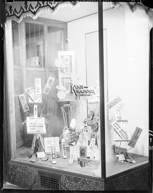 Window display of men's accessories