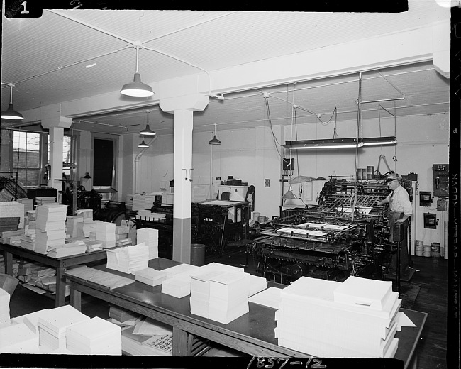 Office supply plant, interior