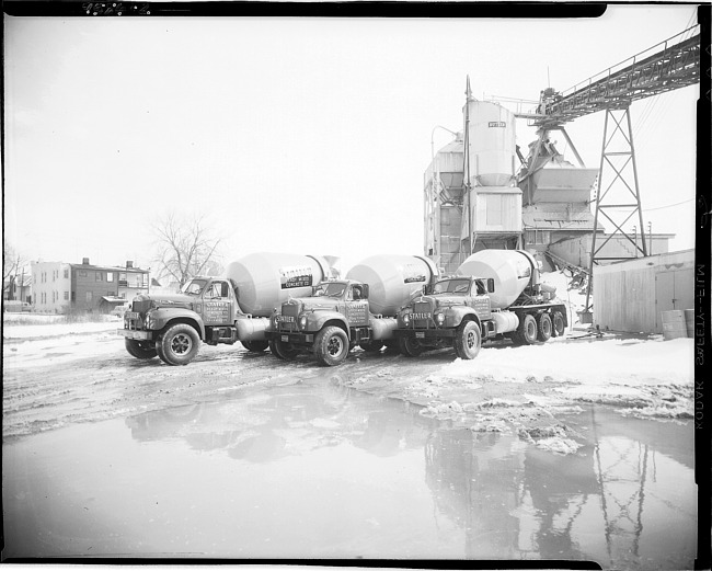 Three Statler Ready Mixed Concrete trucks