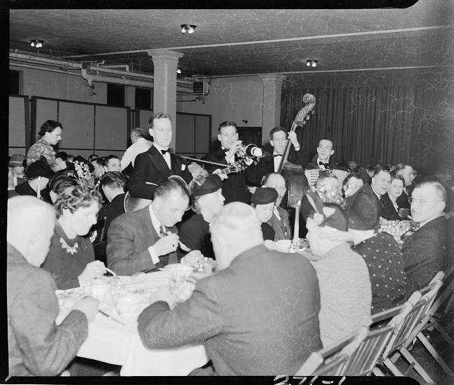 Musicians at a banquet