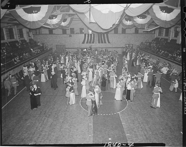 School dance, aerial view