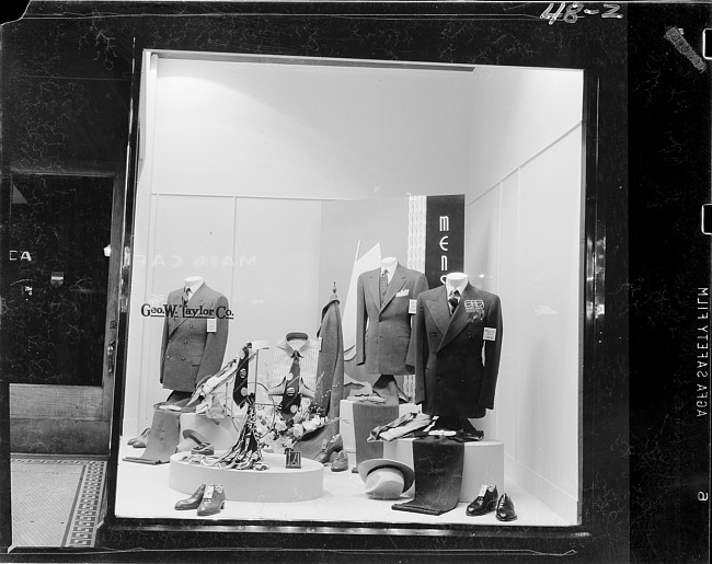 Store display of men's wear