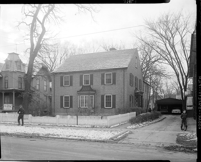 Brick house, office in residential area