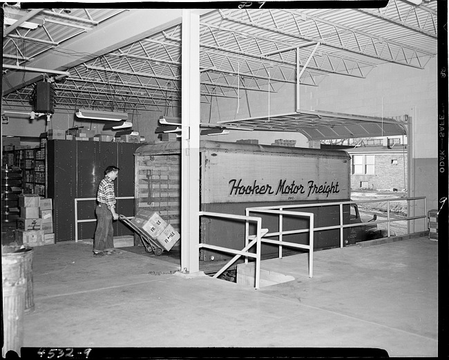 Male worker at loading dock of Klose Electric Company