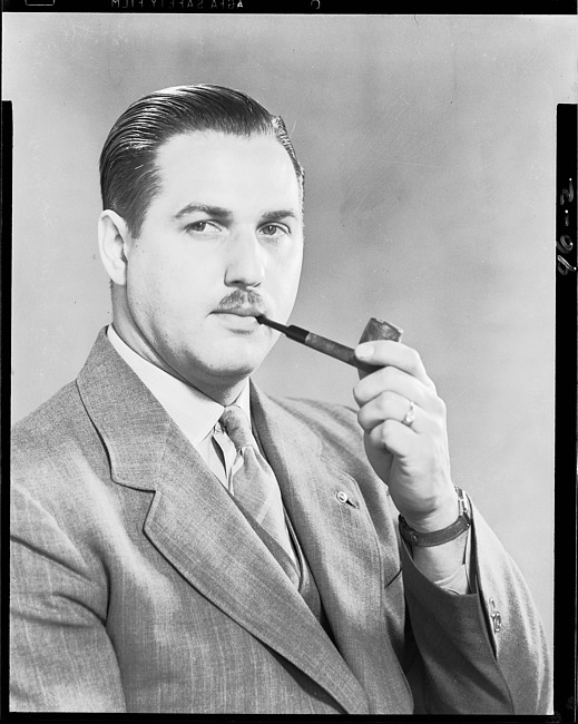 Portrait of man with pipe