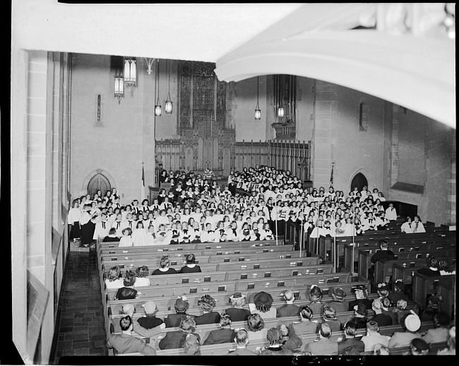 Children's choir festival in church