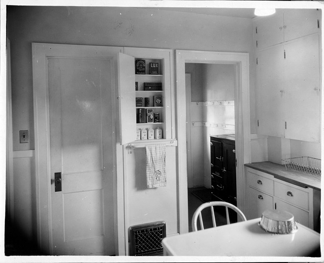 South wall of kitchen, photograph
