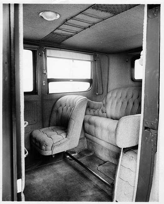 1913 Packard 48 limousine, interior detail