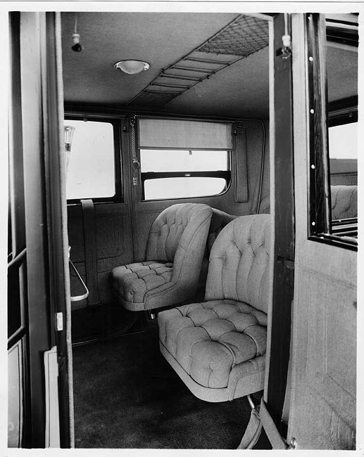 1913 Packard 48 limousine, interior detail