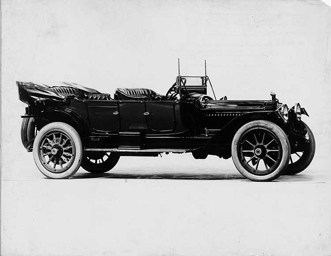 1914 Packard 2-38 phaeton, right side, top folded