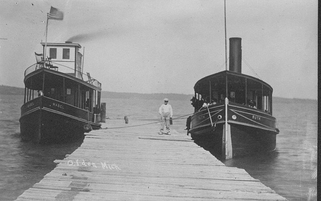 Mabel and Ruth docked at Alden