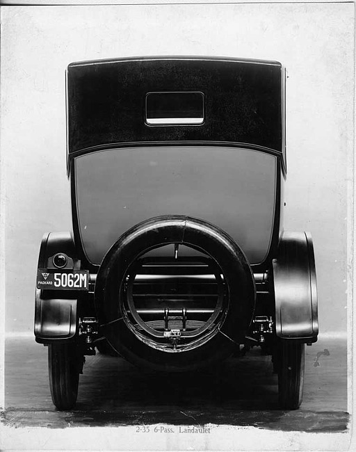 1917 Packard landaulet, rear view