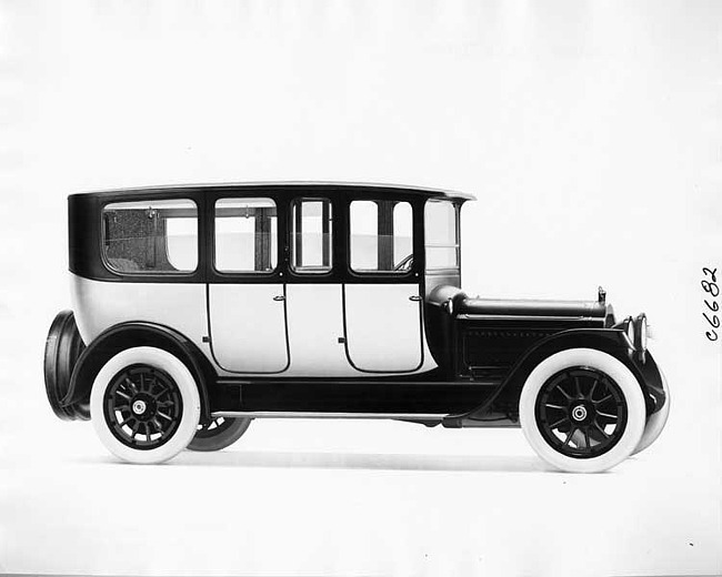 1917 Packard two-toned imperial limousine, nine-tenths right front view