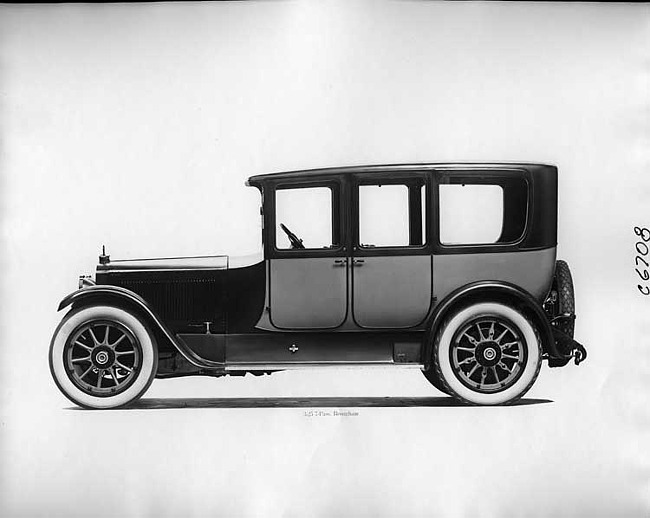 1918 Packard two-toned brougham, left side view