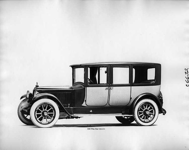 1918 Packard two-toned imperial limousine, nine-tenths front left view