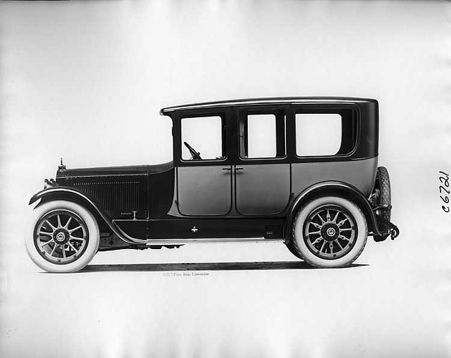 1918 Packard two-toned imperial limousine, left side view