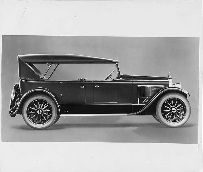 1924 Packard touring car, right side view, top raised