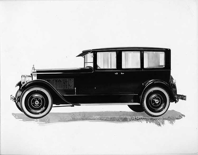 1924 Packard sedan limousine, nine-tenths left front view, catalog rendering