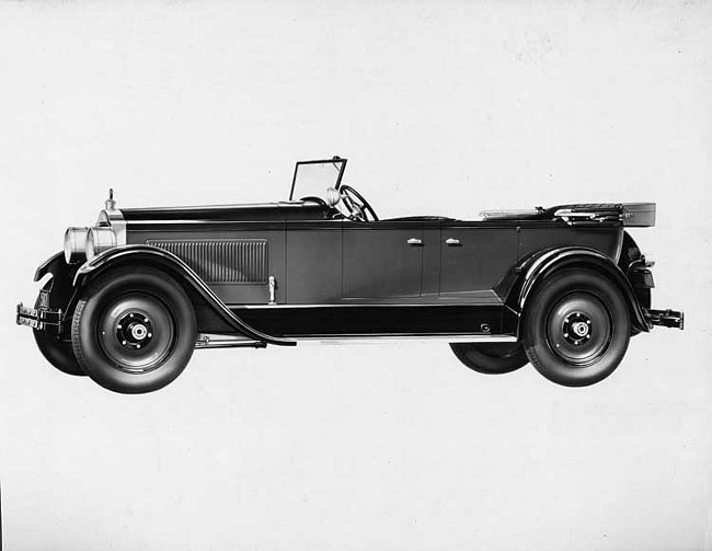 1925-1926 Packard phaeton, left side view, top lowered