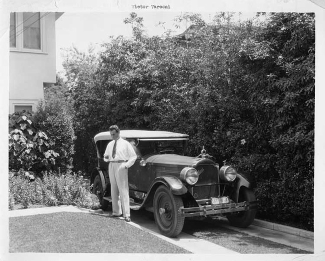 1925-1926 Packard touring car with owner actor Victor Varconi