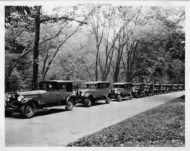 1927 Packards used for Queen Marie of Romania's 1926 visit to the United States