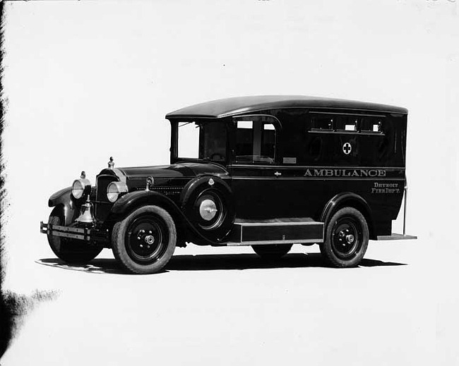 1927 Packard special ambulance used by Detroit Fire Department