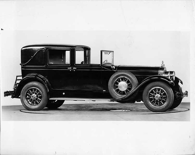 1928 Packard all weather stationary town cabriolet, seven-eights right front view