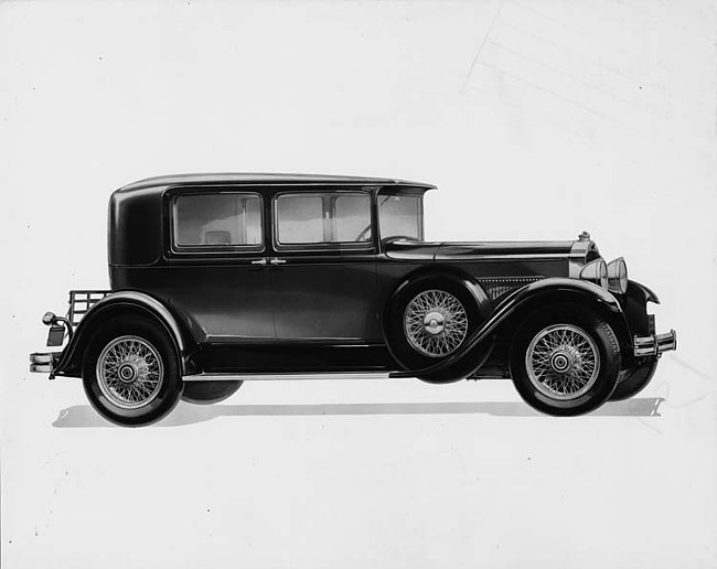 1930 Packard club sedan, nine-tenths right side view