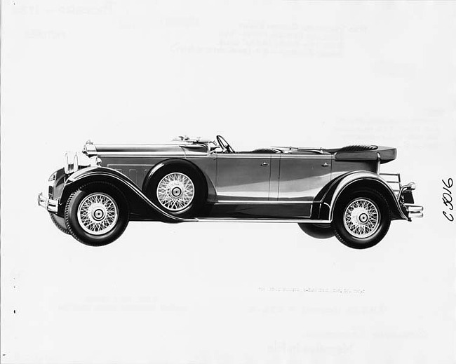 1930 Packard sport phaeton, left side view, top folded