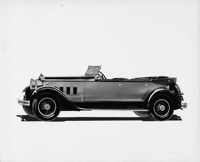 1930 Packard sport phaeton, left side view, top folded