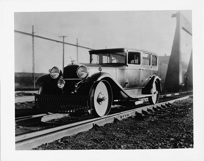 1930 Packard special rail sedan limousine, three-quarter left front view