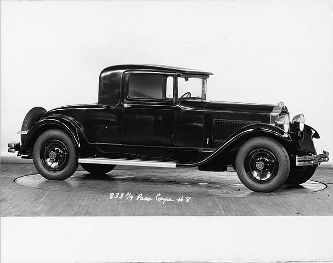 1931 Packard coupe, nine-tenths right side view