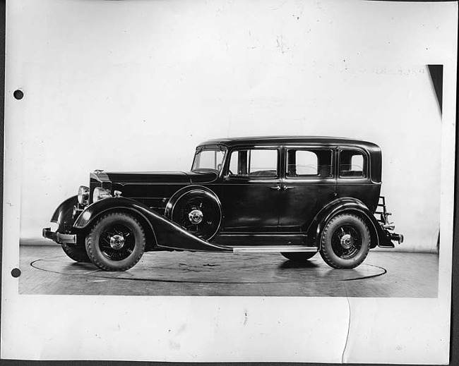 1934 Packard sedan, nine-tenths left side view