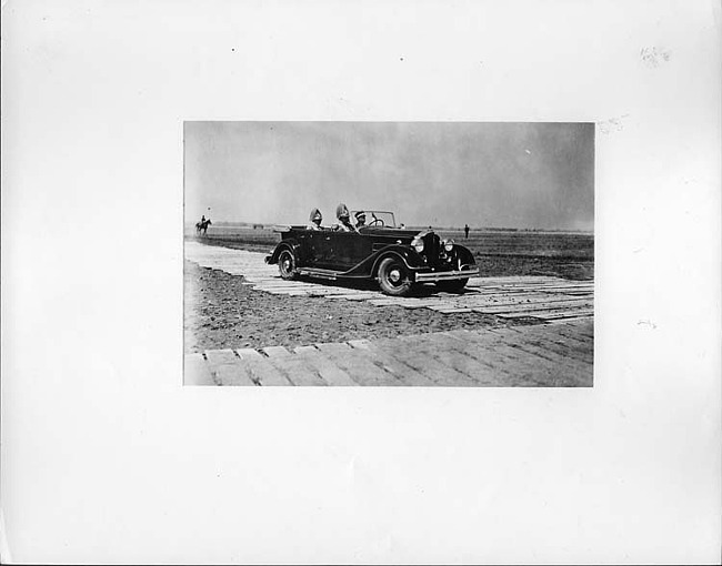 1934 Packard touring car, Prince Chichibu seated in rear