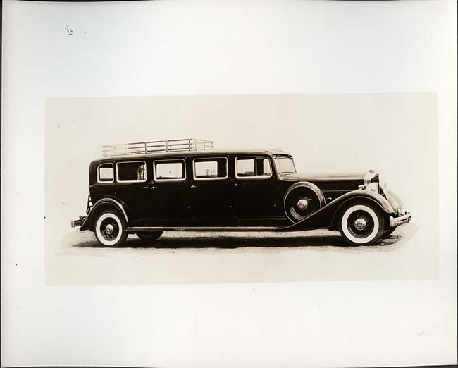 1934 Packard special 8-door bus, right side view