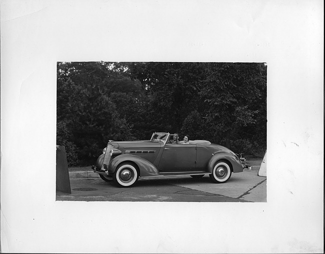 1935 Packard convertible coupe used in national advertising campaign