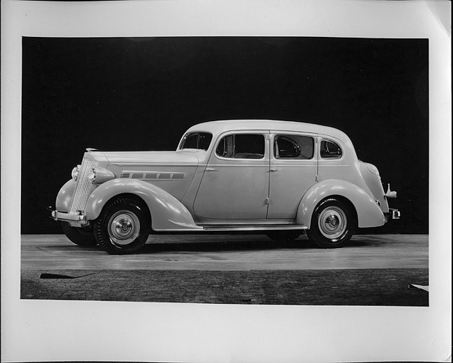 1935 Packard touring sedan, nine-tenths left side view