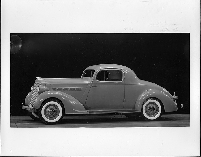 1935 Packard business coupe, nine-tenths left side view