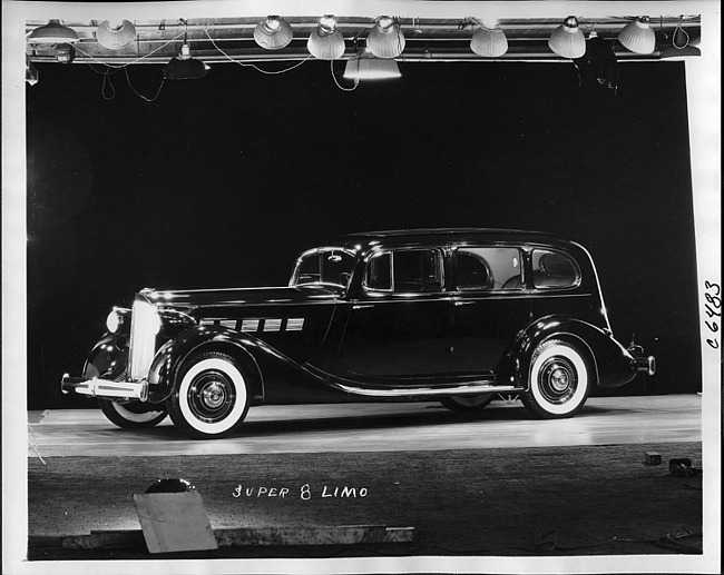 1935 Packard limousine, nine-tenths left side view