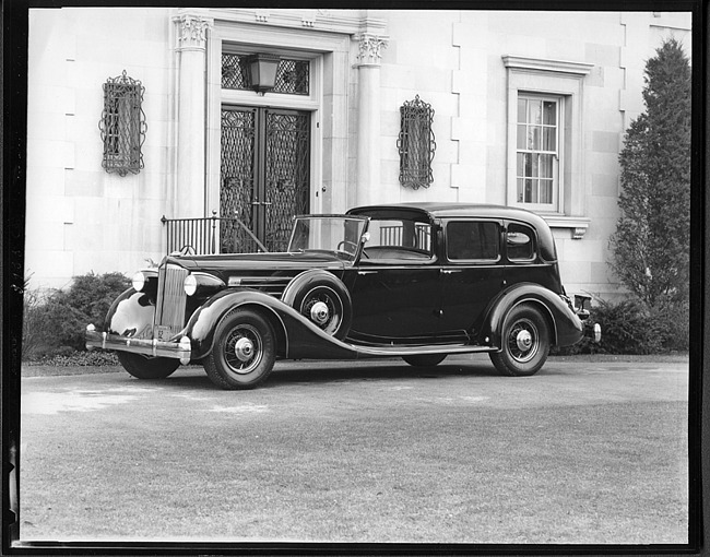 1935 Packard all weather town car, three-quarter left side view