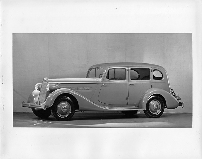 1936 Packard sedan, nine-tenths left side view