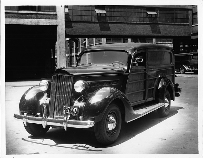 1937 Packard special mail wagon, three-quarter front view