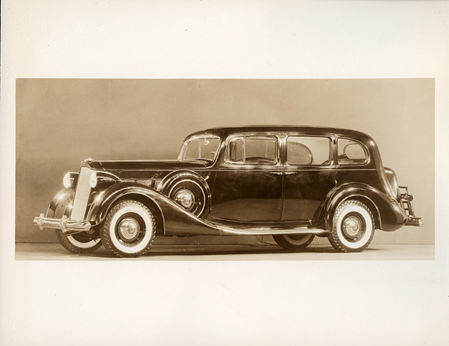 1937 Packard touring limousine, nine-tenths left side view