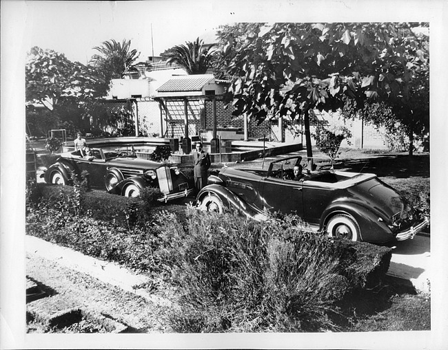 1937 Packard convertible victorias at the home of owner Antonio Chopitea in Lima, Peru